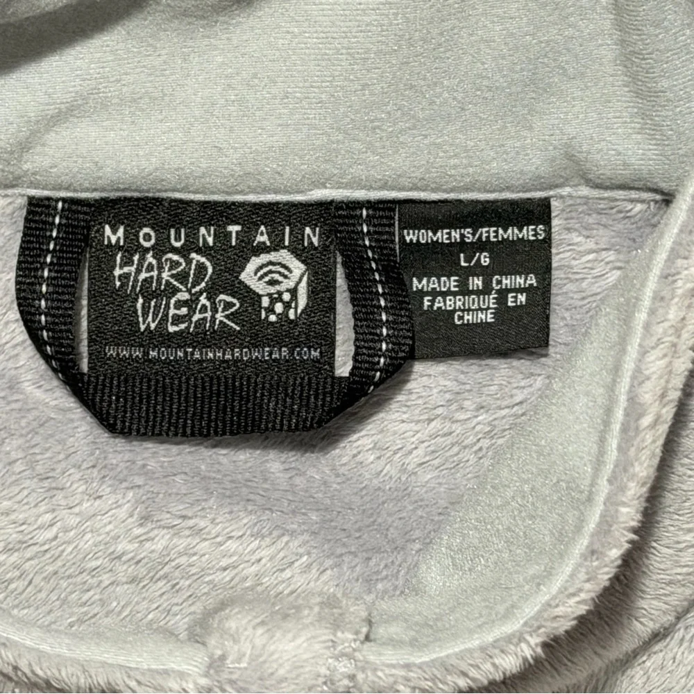 Cute Women’s Fuzzy Mountain Hard Wear Gray Fleece Vest Size Large Outdoors - Picture 4 of 8